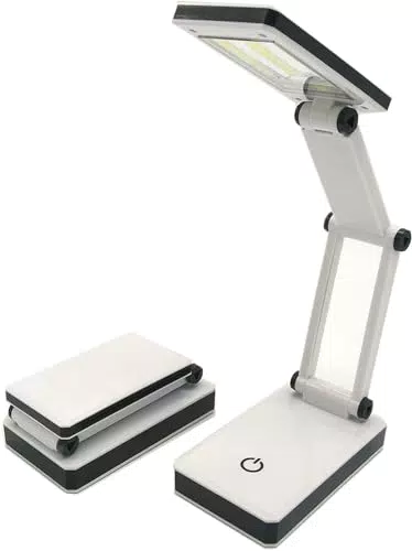 BlomBlaum Lampada da Scrivania Pieghevole LED Mini con USB e 3 Livelli di Luminosità