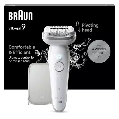 Braun Silk-épil 9 Depilatore Donna, Epilatore Elettrico Donna Con Testina Flessibile Per Una Epilazione Semplice