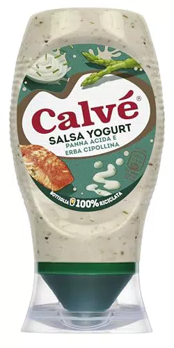 Calvé Salsa Yogurt con Panna Acida e Erba Cipollina, senza glutine, ideale per piatti estivi