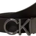 Calvin Klein Cintura Uomo in Pelle Metal Bombe 3,5 cm