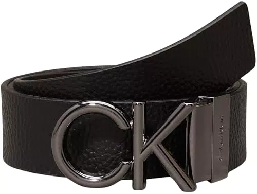 Calvin Klein Cintura Uomo in Pelle Metal Bombe 3,5 cm