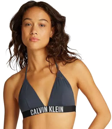 Calvin Klein Top Bikini a Triangolo con Allacciatura sul Collo per Donna