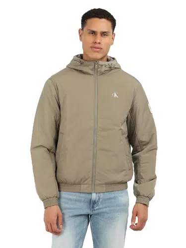 Calvin Klein Jeans Giacca Padded Hooded da Mezza Stagione Uomo