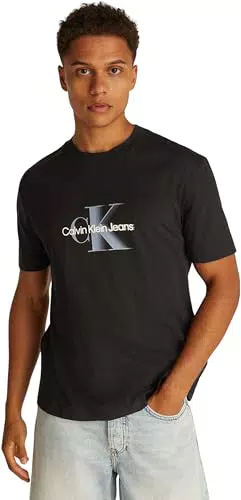 Calvin Klein T-Shirt Uomo Maniche Corte Monologo Shift in Cotone