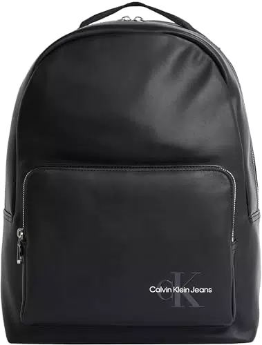 Calvin Klein Zaino Mono Logo in Pelle Sintetica per Uomini