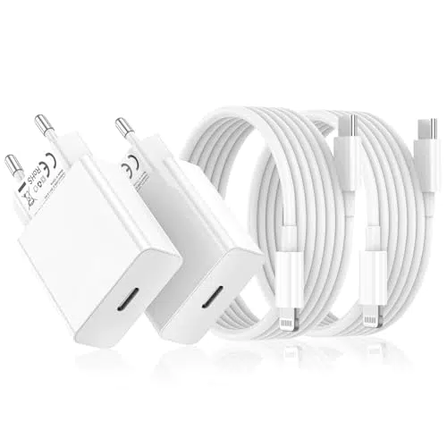 Apple Caricatore USB-C Rapido con Cavo Lightning per iPhone 14/13/12/11 Pro Max