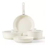 Carote Batteria di pentole in ceramica antiaderente per induzione e forno