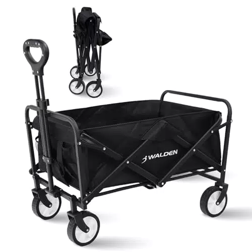 Carrello Pieghevole da Spiaggia Grande Capacità - Portatile per Sport e Campeggio