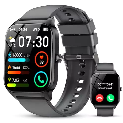 CASCHO Smartwatch con Chiamate, 115+ Sport e Monitoraggio Fitness, IP68
