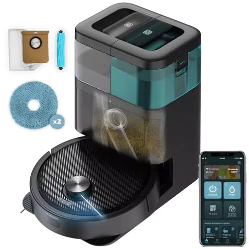 Cecotec Conga 15090 SpinArm Robot Aspirapolvere e Lavapavimenti Smart 8000Pa