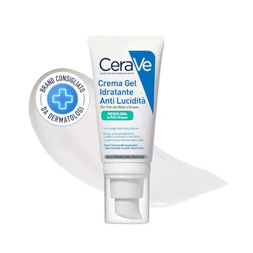 CeraVe Gel Crema Idratante Anti Lucidità per Pelli Grasse e Acneiche