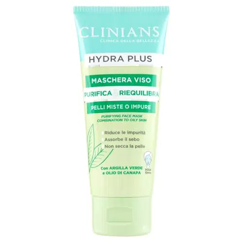 Clinians Hydra Plus Maschera Viso Purificante - Dermatologicamente Testato