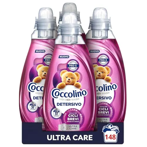 Coccolino Wonder Wash Detersivo Liquido per Lavatrice, Pulizia Profonda 15 Min.