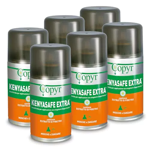 Kenyasafe Extra - Insetticida Biologico Repellente per Zanzare e Insetti Volanti