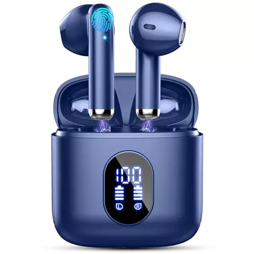 Cuffie Bluetooth 5.4 Mini Auricolari Stereo HiFi con Cancellazione Rumore IP7