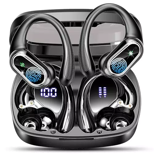 Cuffie Bluetooth Sport, Auricolari Wireless 5.3 con Cancellazione Rumore e IP7