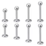 CWPFVQA Borchie in Acciaio Inossidabile e Argento per Piercing e Labbra Unisex