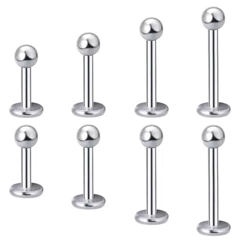CWPFVQA Borchie in Acciaio Inossidabile e Argento per Piercing e Labbra Unisex