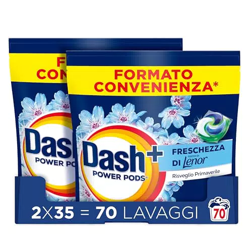 Dash Power Pods Detersivo in Capsule - Freschezza di Lenor, Rimuove Odori Persistenti