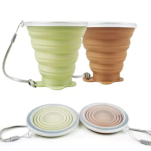 ddLUCK Tazze Pieghevoli in Silicone Riutilizzabili per Viaggi e Outdoor