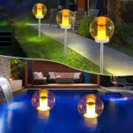 DeeprBlu Lampade Solari Impermeabili IP68 per Esterni, Luce Calda Decorativa