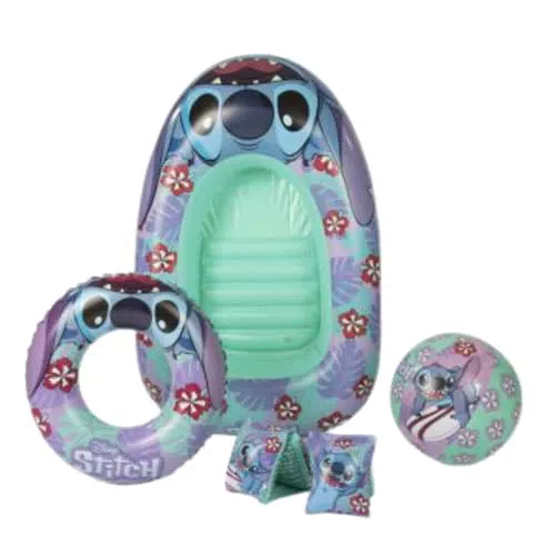 Disney Set da Nuoto Gonfiabile Stitch con Braccioli e Salvagente