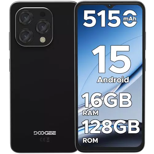 DOOGEE N55 Smartphone Android 16GB+128GB, Display 6.56" HD+, Fotocamera 13MP+8MP, 5150mAh
