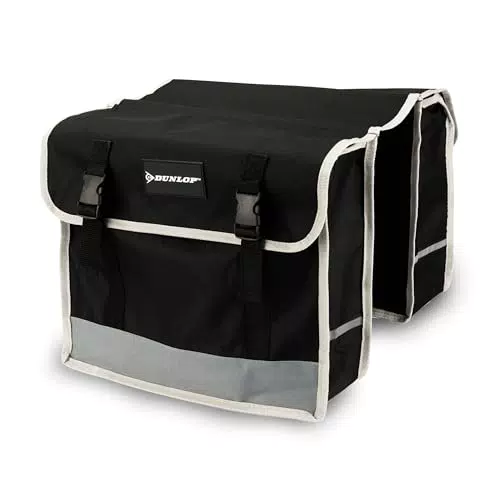 Dunlop Borsa Bici Posteriore Impermeabile con Striscia Fluorescente - 36x30x12 cm