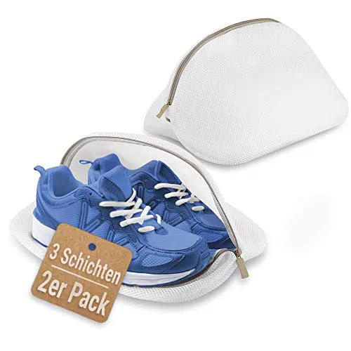 Ecooe Sacchetti per Scarpe e Borse per Bucato con Cerniera per Lavatrice