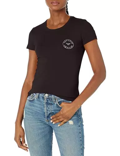 Emporio Armani T-Shirt Donna Logo Essential Studs