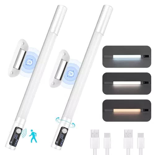Euakee Luce LED Sotto Armadio Dimmerabile con Motion Detector e Remote Control