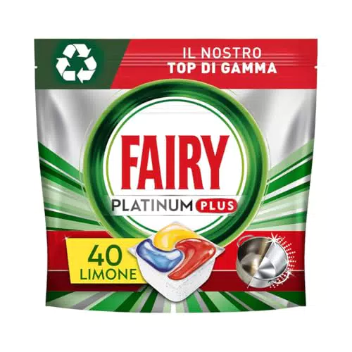 Fairy Platinum Plus Detersivo per Lavastoviglie con Tecnologia Anti-Opaco