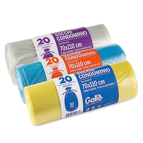Gallo Sacchi per Raccolta Differenziata - Kit di Sacchetti Ecologici