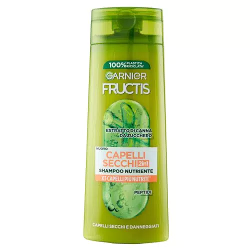 Garnier Fructis Shampoo Nutriente 2in1 per Capelli Secchi e Danneggiati