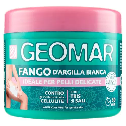 Geomar Fango D'Argilla Bianca per Cellulite - 95% Ingredienti Naturali