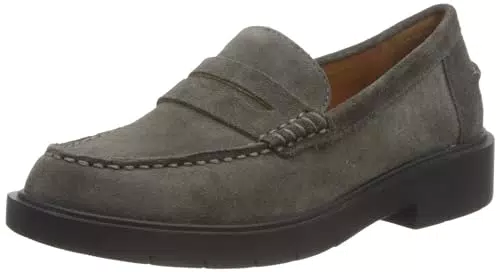 Geox D SPHERICA EC1 A, Moccasin Donna, Dark Grey