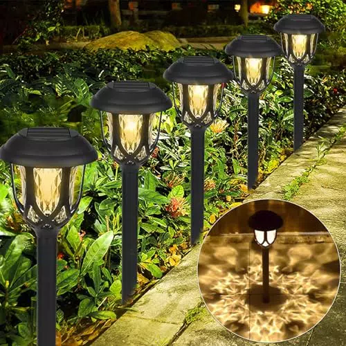 GOMETY Lampade Solari LED per Esterni, Impermeabili IP44 per Giardino e Terrazza