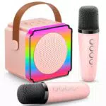 Gontence Karaoke con Microfono Wireless e Luce LED per Bambini 3-15 Anni