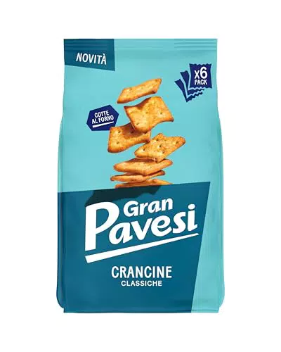 Gran Pavesi Cracker Le Crancine Gusto Classico, Snack Salato Senza Olio di Palma
