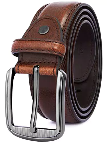 GSG Cintura Uomo in Pelle Regolabile 37mm per Jeans e Pantaloni Casual