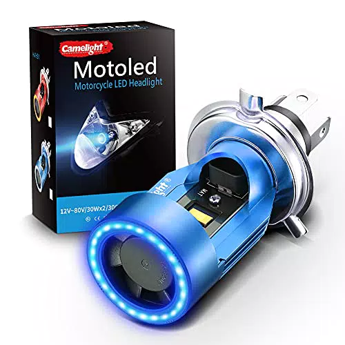 Camelight H4 Moto LED HS1 Fari Anteriori con Avviso di Sicurezza 30W 6000LM