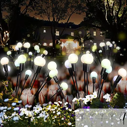 Hangyiwei Luci Solari da Giardino - IP65 Impermeabili, 8 Modalità di Illuminazione
