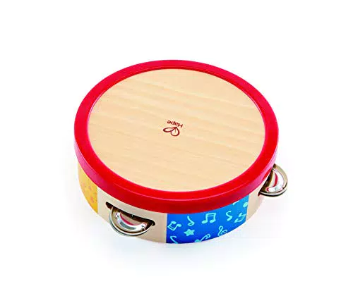 Hape Tamburello in legno 2 in 1 per stimolare la creatività dei bambini