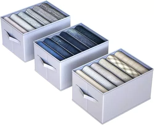 Hinrey Organizer Armadio Salvaspazio Pieghevole per Jeans, Pantaloni e T-Shirt