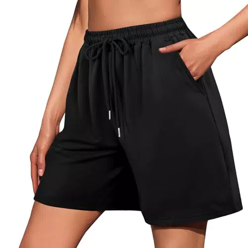 Jezonga Pantaloncini Estivi Donna Sportivi con Tasche e Coulisse