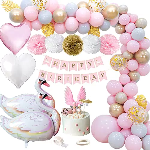 JORAKI Kit Decorazioni Compleanno Bambina con Palloncini e Striscioni