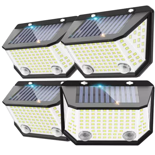 Kasonic Luci Solari con Sensore di Movimento per Esterni e Recinzioni
