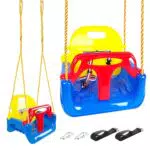 KINSPOry Altalena da Giardino 3 in 1 per Bambini con Cintura di Sicurezza