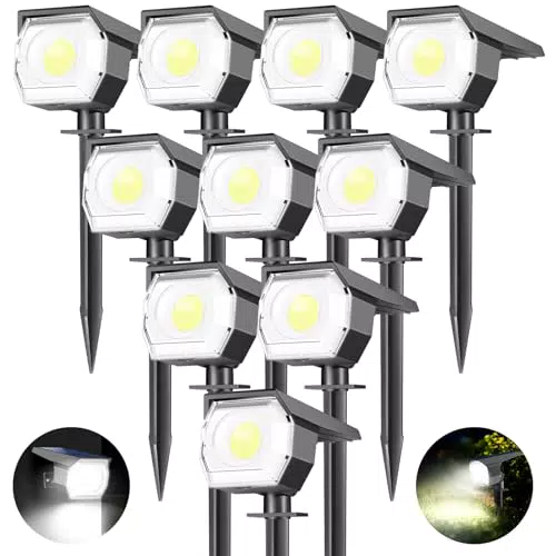 Kolpop Faretti Solari LED da Esterno, IP67 Impermeabili, 800lm, 3 Modalità