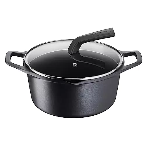 Lagostina Aroma Casseruola Fonda Ø24 cm in Alluminio con Coperchio in Vetro